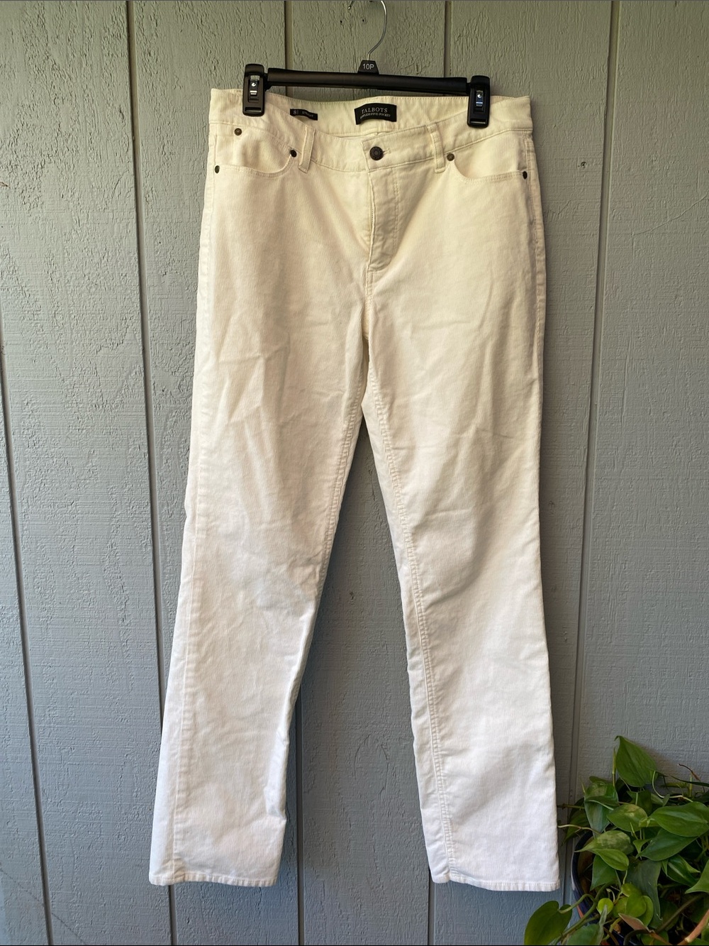 Talbots Off-White Straight-Leg Women's Corduroy with stretch